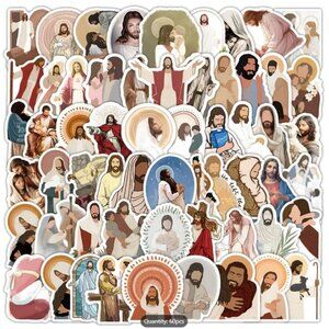 60PC Jesus Holiday Stickers for Phones, Laptops, Gifts, Crafts etc. Christmas